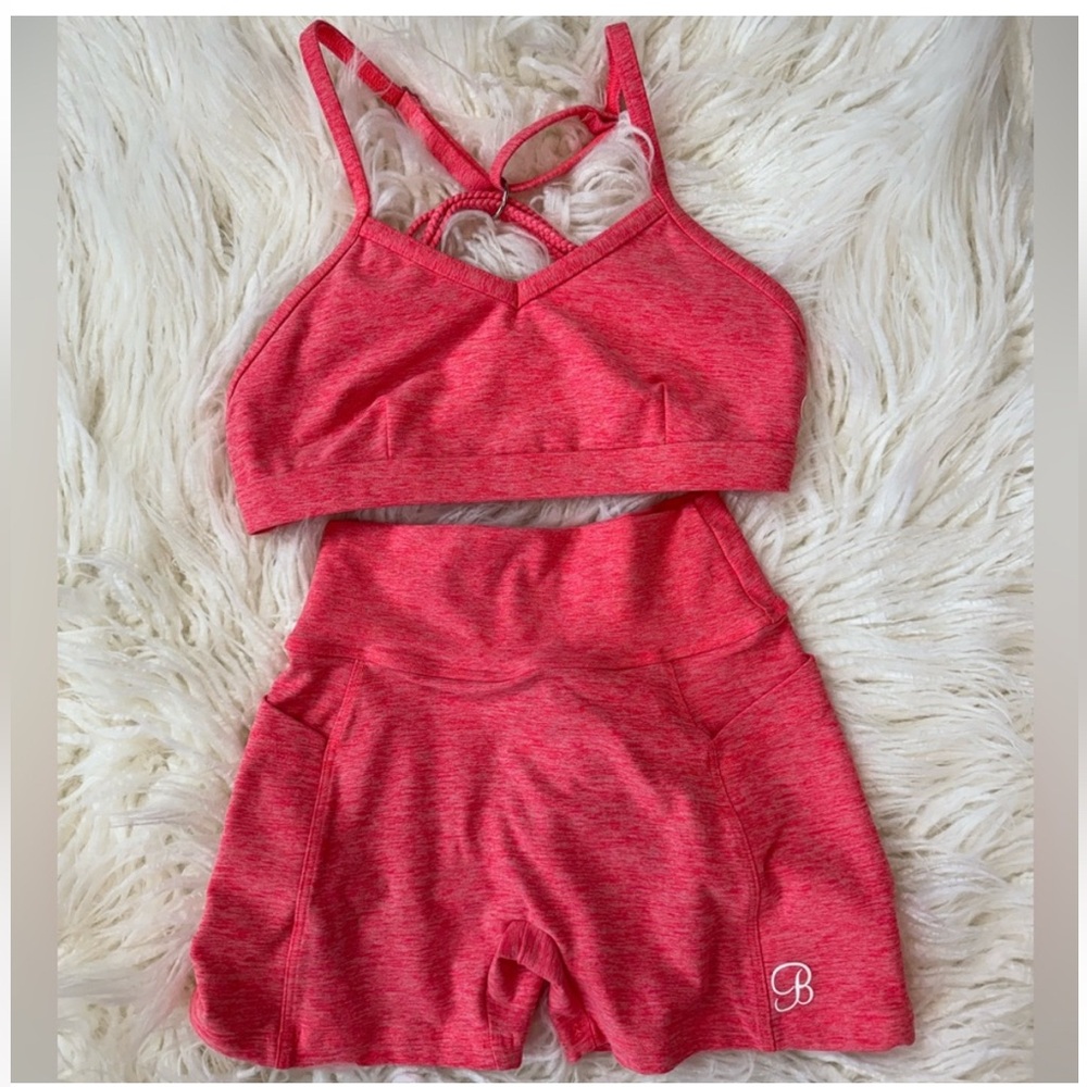 (Set) Bombshell Sportswear Braid Back Sports Bra & Short set